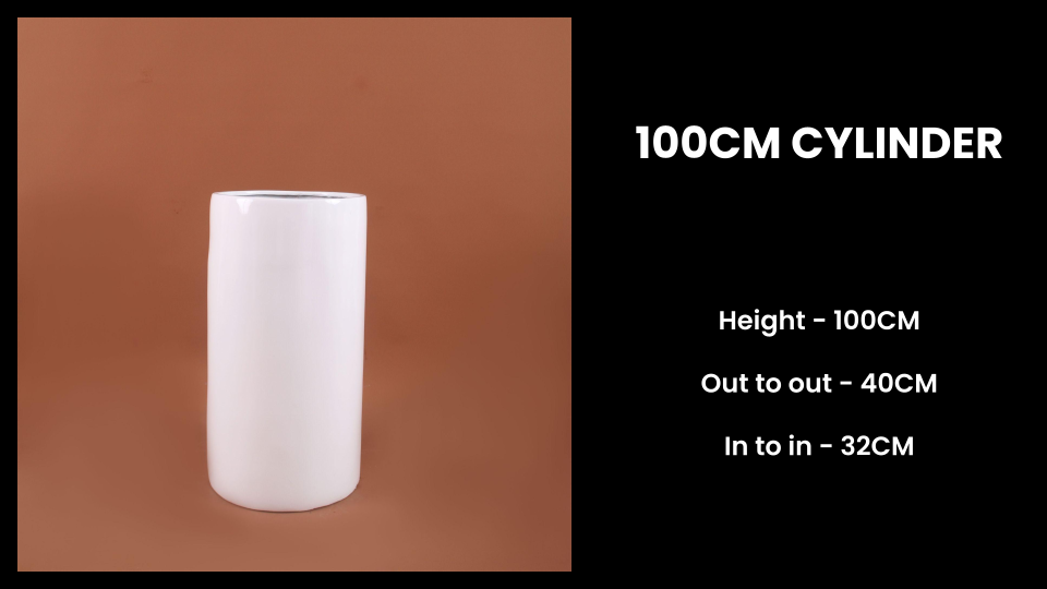 100cm Cylinder Planter ā Tall Fiberglass Pot for Entrances, Corners & Commercial Spaces