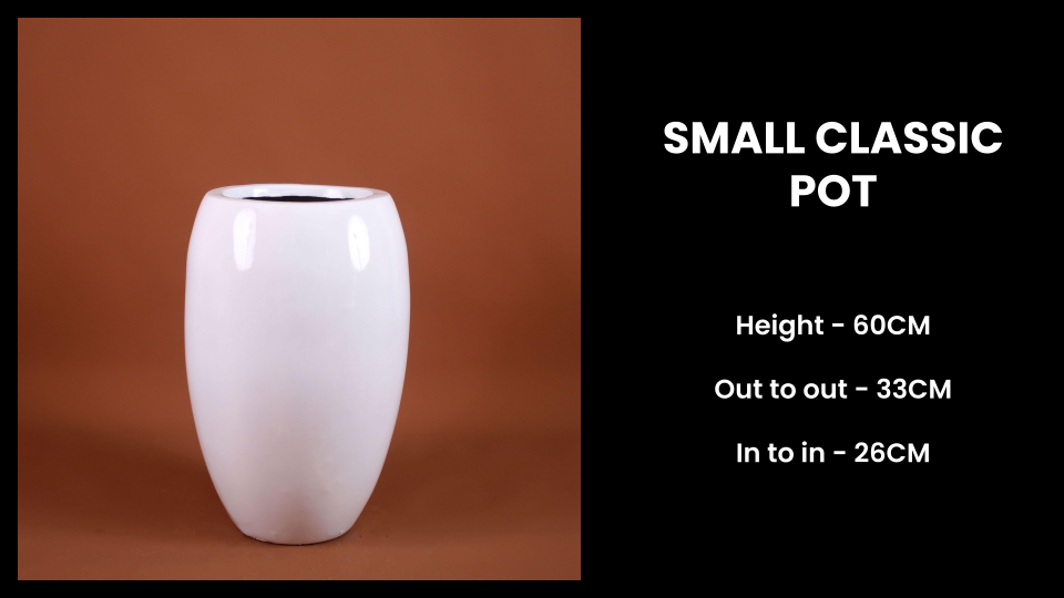 Small Classic Planter ā 60cm Fiberglass Pot for Traditional Indoor & Outdoor Styling
