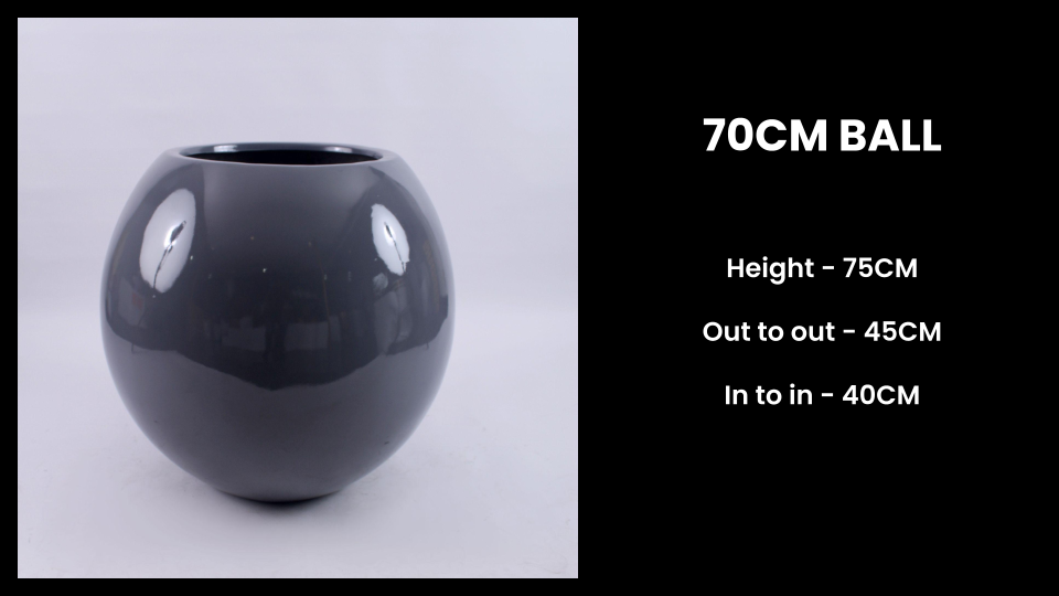 70cm Ball Planter ā Large Round Fiberglass Pot for Statement Indoor & Outdoor Design