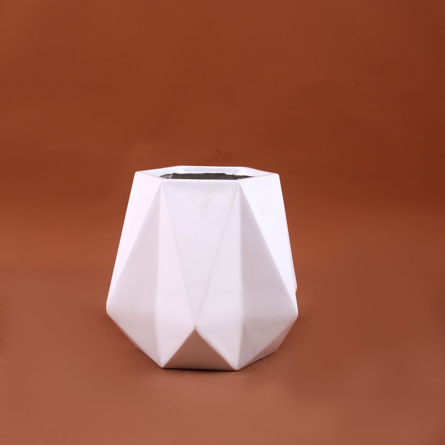 Hexagon Planter – Modern Fiberglass Pot with Geometric Design