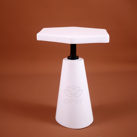 Hexa Cone Side Table | Modern Fiberglass Accent Stool