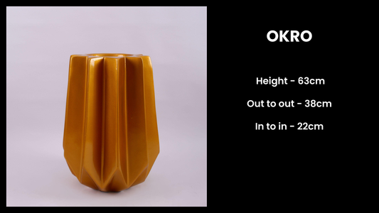 Okro Pot – Statement Fiberglass Planter for Gardens & Outdoor Spaces