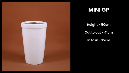 Mini GP Planter – Sleek Fiberglass Pot for Indoor & Outdoor Greenery