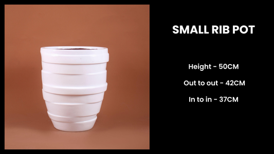 Small Rib Pot – Textured Fiberglass Planter for Indoor & Outdoor Design