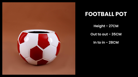 Football Pot – Round Fiberglass Planter for Modern Indoor & Outdoor Spaces