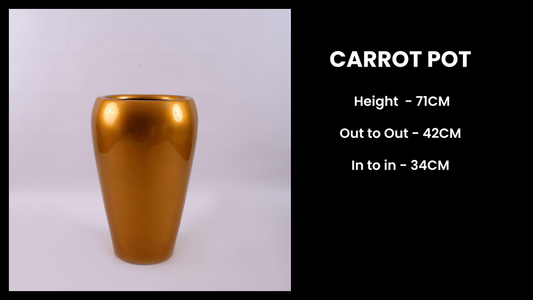 Big Carrot Pot – Whimsical Fiberglass Planter for Creative Indoor & Outdoor Decor