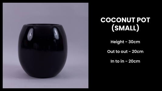 Coconut Pot Small – Decorative Fiberglass Planter for Indoor & Outdoor Spaces