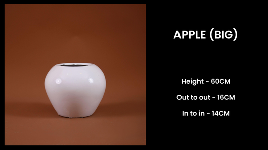 Apple Planter (Big) – Decorative Fiberglass Pot for Playful Indoor Styling