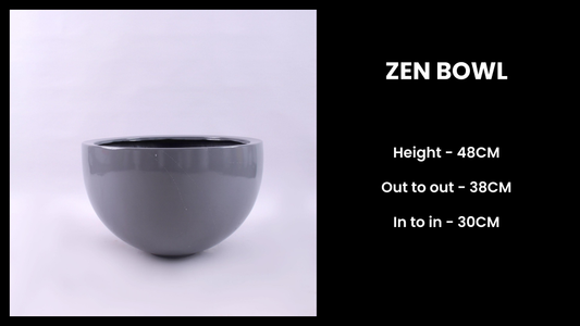 Zen Bowl Planter – Wide Fiberglass Pot for Calm, Modern Indoor & Outdoor Decor