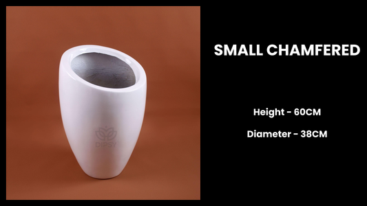 Small Chamfered Planter – Tapered Fiberglass Pot for Sleek Indoor & Outdoor Styling