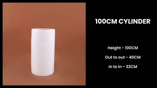 100cm Cylinder Planter – Tall Fiberglass Pot for Entrances, Corners & Commercial Spaces