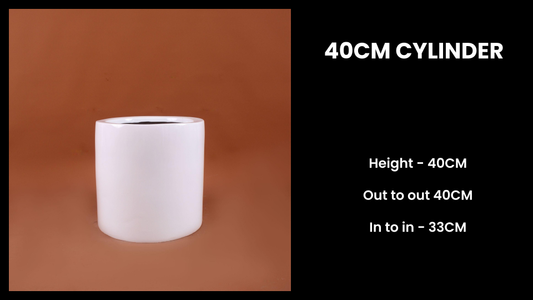 40cm Cylinder Planter – Compact Fiberglass Pot for Stylish Indoor & Outdoor Decor