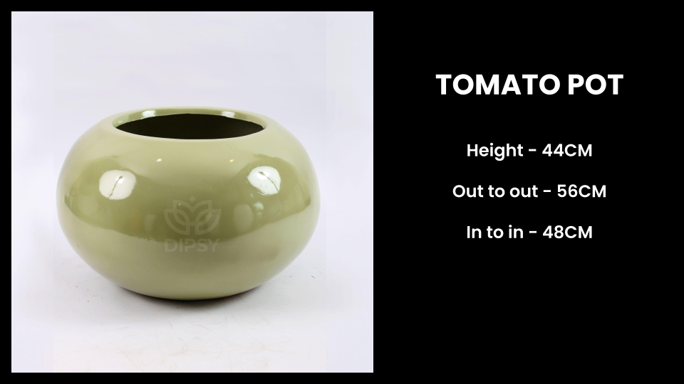 Small Tomato Ball Planter – Round Fiberglass Pot for Indoor & Outdoor Charm