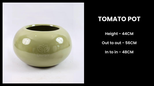 Small Tomato Ball Planter – Round Fiberglass Pot for Indoor & Outdoor Charm