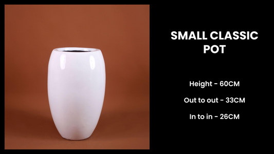 Small Classic Planter – 60cm Fiberglass Pot for Traditional Indoor & Outdoor Styling