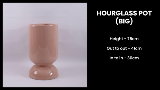 Hourglass Pot (Big) – Tall Fiberglass Planter for Elegant Indoor & Outdoor Spaces